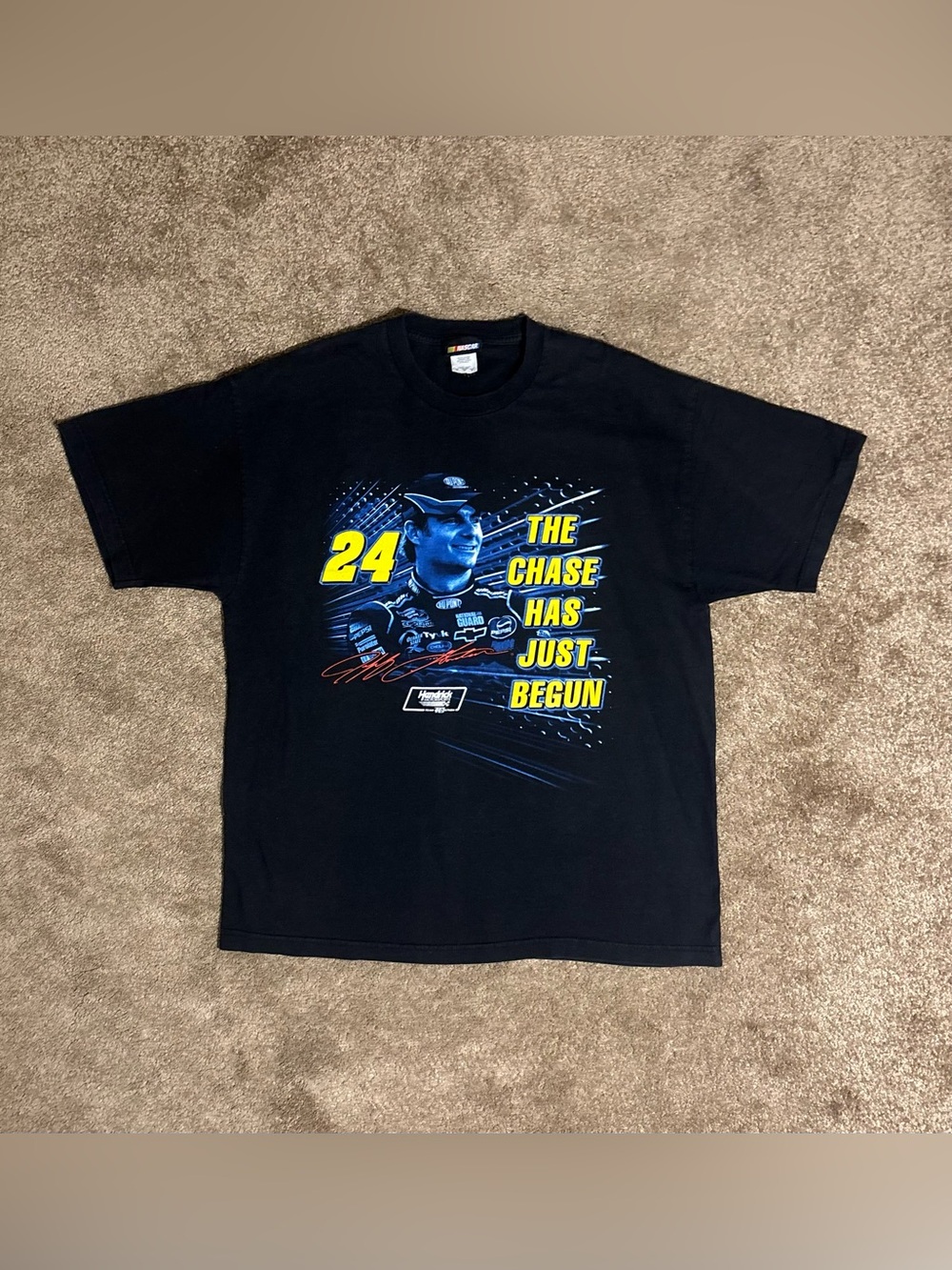 Y2K Jeff Gordon DuPont Nascar Racing Shirt XL Black 2009 Schedule Tour Tee